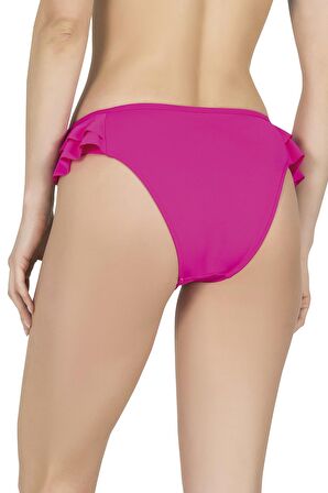 Endeep Kadın Fırfırlı Fuşya Bikini Altı