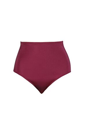 Endeep Kadın Yüksek Bel Bordo Bikini Altı