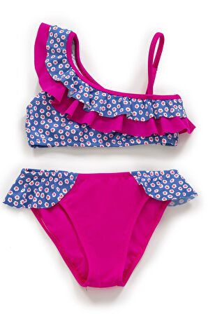Endeep Kız Çocuk Desenli Bikini Takımı