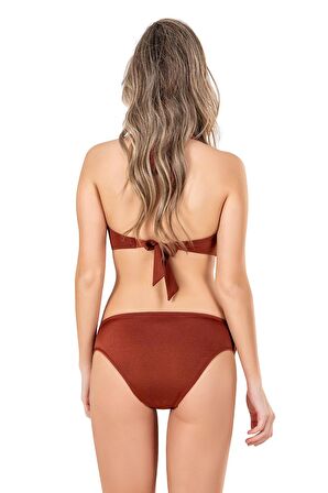 Endeep Kadın Fiyonk Detaylı Kiremit Bikini Takımı