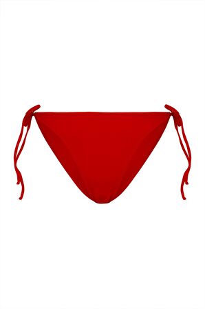 Beria Kadın Çapraz Bağlama Detaylı Üçgen İpli Kırmızı Bikini Takımı