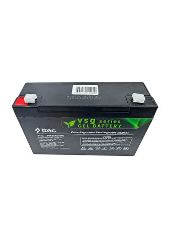 6 Volt 12 Amper Jel Akü – Güneş Enerjili Küçük Sistemler İçin