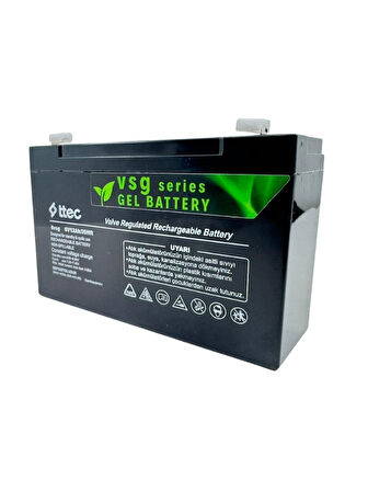 6 Volt 12 Amper Jel Akü – Güneş Enerjili Küçük Sistemler İçin