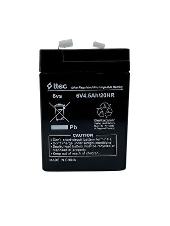 Ttec 6V 4.5Ah AGM Akü - Düşük Deşarj Oranı
