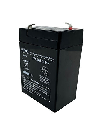 Ttec 6V 4.5Ah Kuru Akü - Otomatik Kontrol Sistemlerine