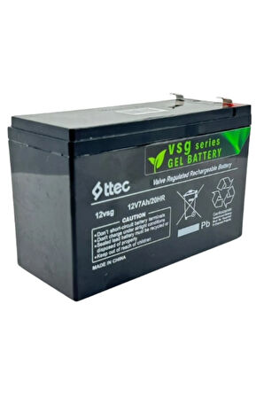 EnerjiStar Jel _12V 7AH Jel Akü (150*65*90MM) - 7 Amper 12 Volt Akü.battery