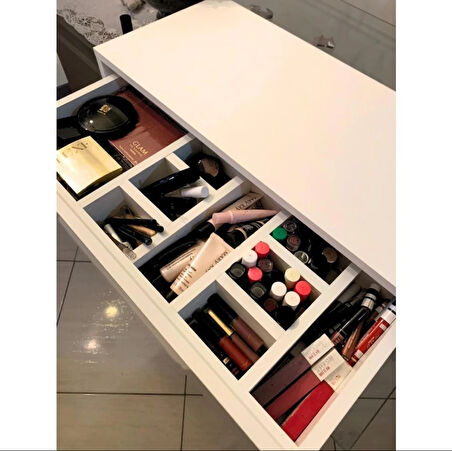 Makyaj Masası Dresuar MDF Çekmeceli Duvara Montajlı Dolap 80 cm