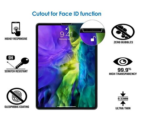 Engo Apple iPad Pro 11 inç 2. Nesil 2020 Ekran Koruyucu Flexible Nano