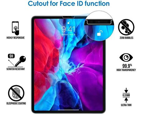 Engo Apple iPad Pro 12.9 inç 4.Nesil 2020 Ekran Koruyucu Flexible Nano