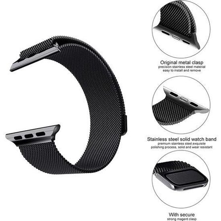 Apple Watch Kordon 40 mm Paslanmaz Çelik Manyetik Kapatmalı Kayış