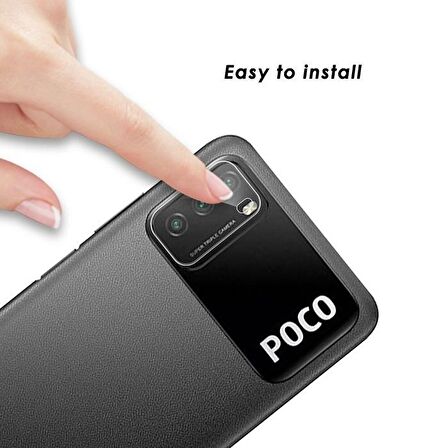 Xiaomi Poco M3 Kamera Lens Koruyucu Temperli Cam