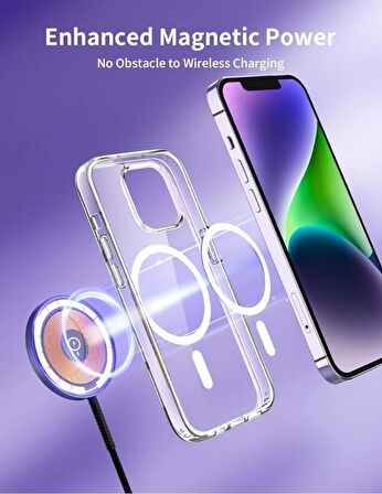 Apple iPhone 14 Pro MagSafe Uyumlu Kablosuz Şarj Kılıf