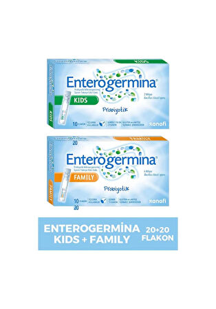 Enterogermina Family 5 Ml X 20 Flakon + Enterogermina Kids 5 Ml 20 Flakon