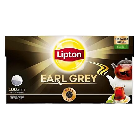 Lipton Earl Grey Bergamot Demlik Poşet Siyah Çay 320 gr 100'lü 