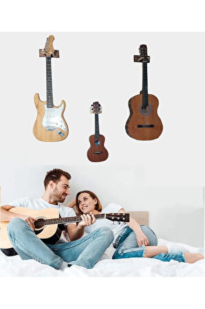 Klasik Akustik Elektro Electric Gitar Duvar Askı Standı Aparatı Askısı Ahsap Tasarım