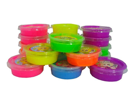 Slime Pofuduk Kutu Polymer Slime Eğitici Oyun Seti 18 Adet 50 gr