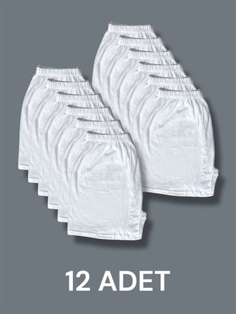 Pamuklu Arjantin Paçalı Erkek Boxer 12'li