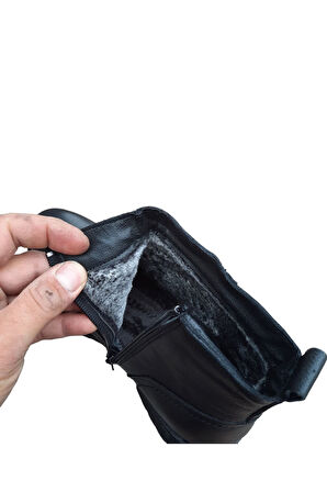 Deri Erkek Yunlu Bot