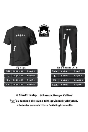 Fs Baskılı Siyah Eşofman Takımı