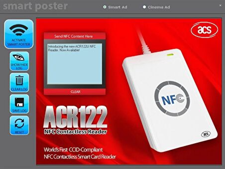 13.56 Mhz Acr122U Nfc & Mifare Programlayıcı & Yazıcı Rfıd Okuma