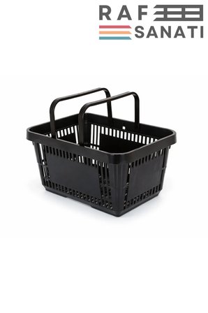 5 ADET / 22 Litre Plastik Market Alışveriş Sepeti Profesyonel Market Mağaza El Sepeti Siyah