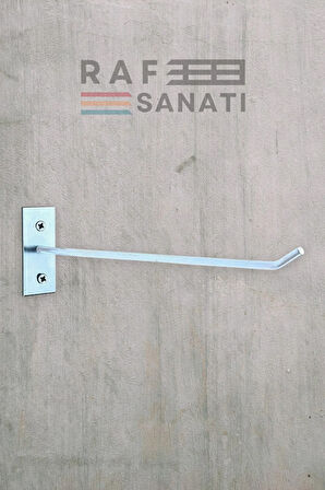 10 Adet Duvar Kancası 20 Cm Duvar ve Suntaya Monte Askı Vidalı Kanca Raf Kancası Raf Askısı Aksesuar Tel