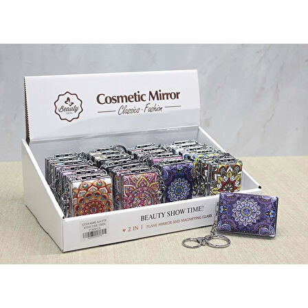 Taşlı El Aynası Anahtarlık