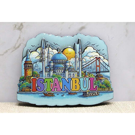 Ahşap İstanbul Temalı Magnet