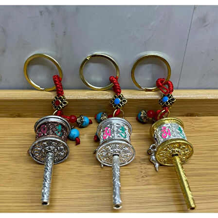 Metal Feng Shui Şans Çarkı Anahtarlık