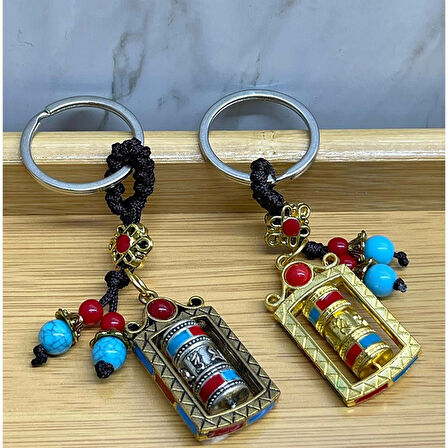 Metal Feng Shui Şans Çarkı Anahtarlık