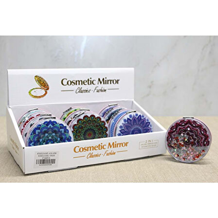 Mandala Desenli Hareketli Sulu El Aynası