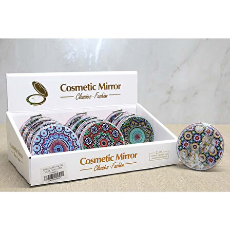 Mandala Desenli Hareketli Sulu El Aynası 