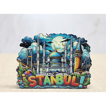 Ahşap İstanbul Temalı Magnet 