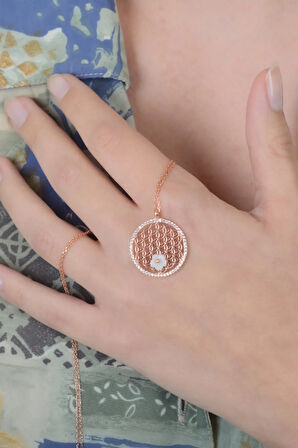 925 Ayar Rose Yaşam Çiçeği Kadın Gümüş Kolye