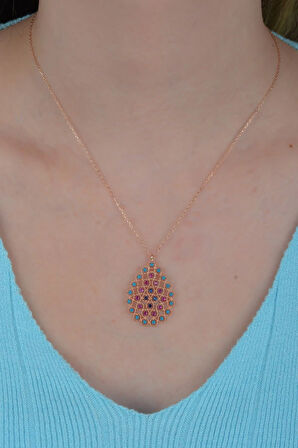 925 Ayar Gümüş Damla Model Kolye