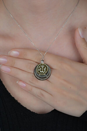 925 Ayar Dualı (allah Lafzı-nazar Duası-ayetel Kürsi) Kolye Gümüş Kolye