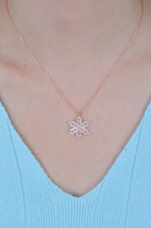 925 Ayar Kadın Gümüş Umut Çiçeği Kolye