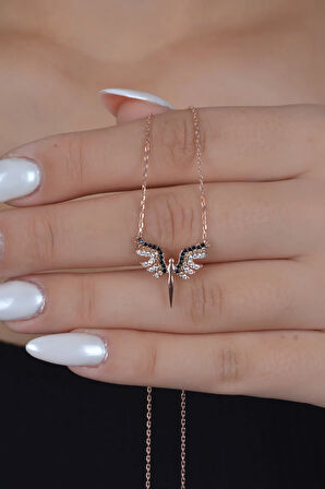 925 Ayar Mikail Meleği Minimal Kadın Gümüş Kolye