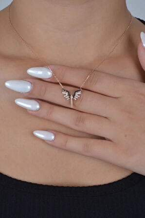 925 Ayar Mikail Meleği Minimal Kadın Gümüş Kolye