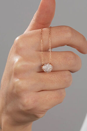 925 Ayar Kalp Model Kolye Kadın Gümüş