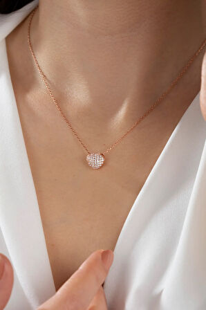 925 Ayar Kalp Model Kolye Kadın Gümüş