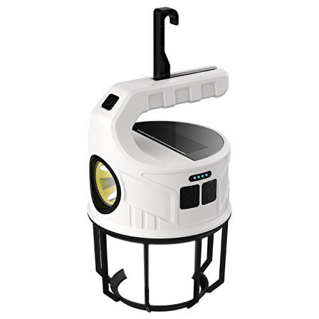 SOLAR 6 FONKSİYONLU EL FENERİ IŞILDAK ŞARJ LAMBA KL-537A (4457)