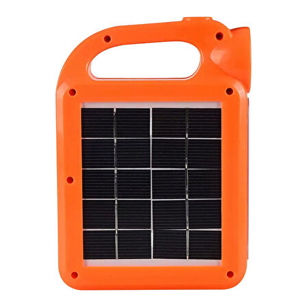LEDLİ SOLARLI 3 KADEMELİ USB ÇIKIŞLI ŞARJLI IŞILDAK FENER (2 PARÇA AMPULÜ UNUTMA) (4457)