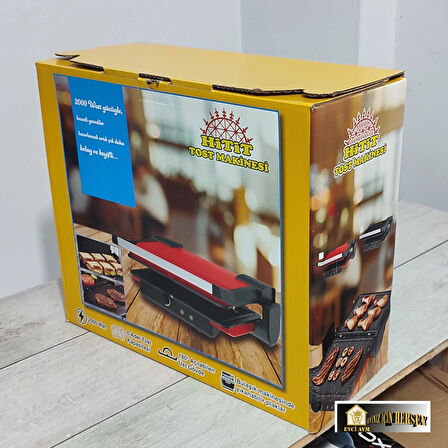 Evci Hitit Tost  Makinesi Siyah 2000w.