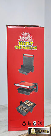 Evci Hitit Tost  Makinesi Kırmızı  2000w.