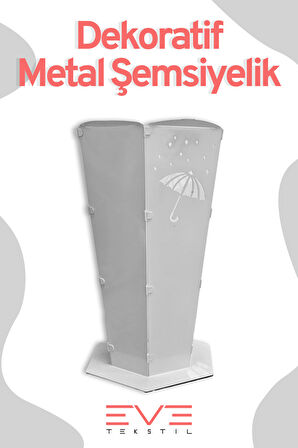 Lüx Dış ve İç Mekana Uygun Şemsiye Desenli Paslanmaz Şemsiyelik