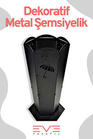 Lüx Dış ve İç Mekana Uygun Şemsiye Desenli Paslanmaz Şemsiyelik