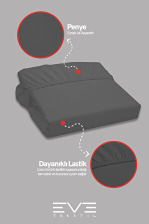 Fitted Yüksek Kaliteli Penye Kumaş Tek Kişilik Lastikli Çarşaf