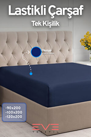 Fitted Yüksek Kaliteli Penye Kumaş Tek Kişilik Lastikli Çarşaf