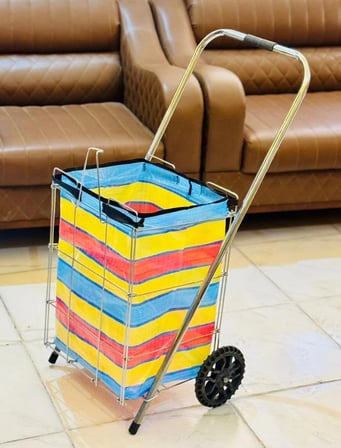 Evimsa Fami Büyük Boy Telli Pazar Arabası – Katlanabilir Metal Alışveriş Arabası, 60 Kg Taşıma Kapasiteli